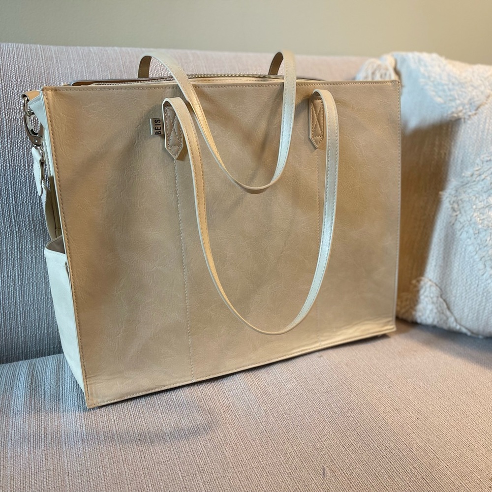 Beis The Work Tote in Beige
